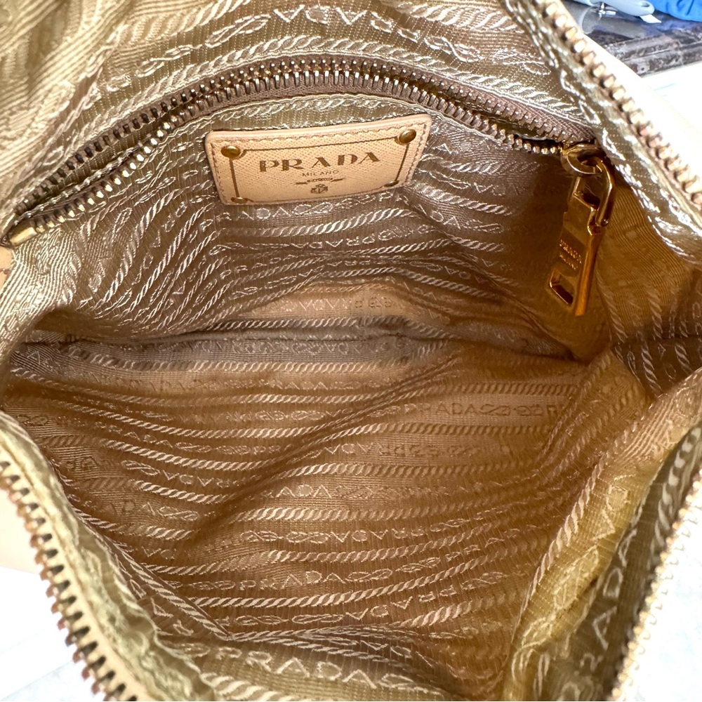 PRADA Tessuto Nylon Shoulder Bag Vanilla Cream Crossbody - Picture 15 of 16